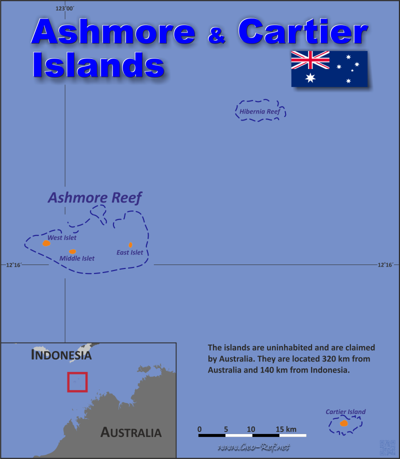 Mapa Islas Ashmore División administrativa - Densidad de población 2021