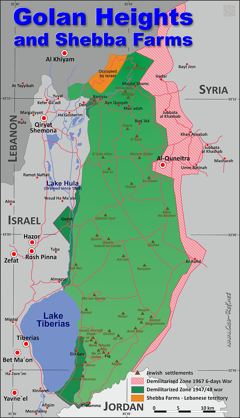 Mapa Granjas de Shebaa Divisin administrativa - Densidad de población 2014