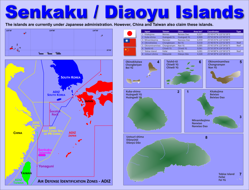 Map Senkaku Islands - Administrative division - Population density 0