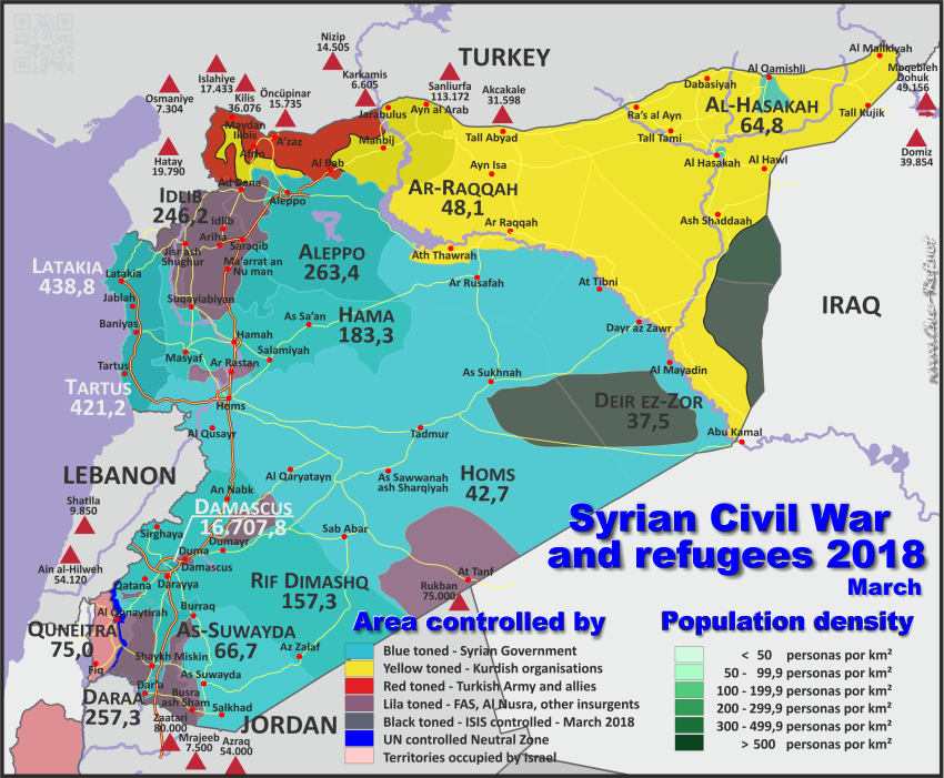 Situation Syrienkrieg 2018 - März