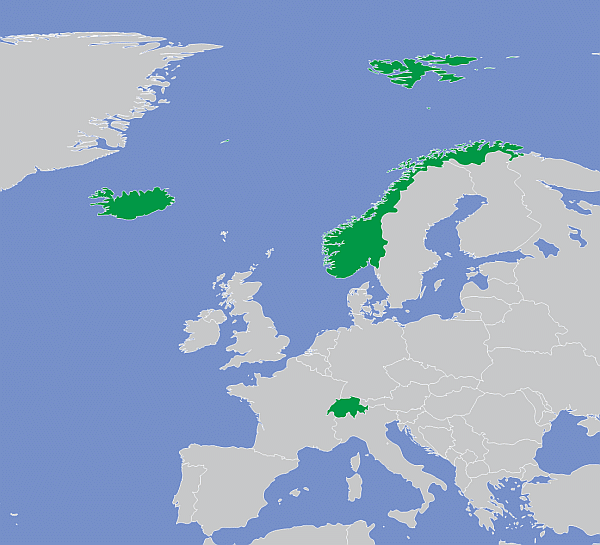 EFTA map