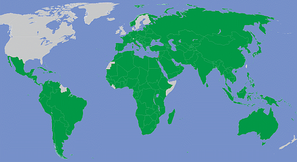 UNWTO map