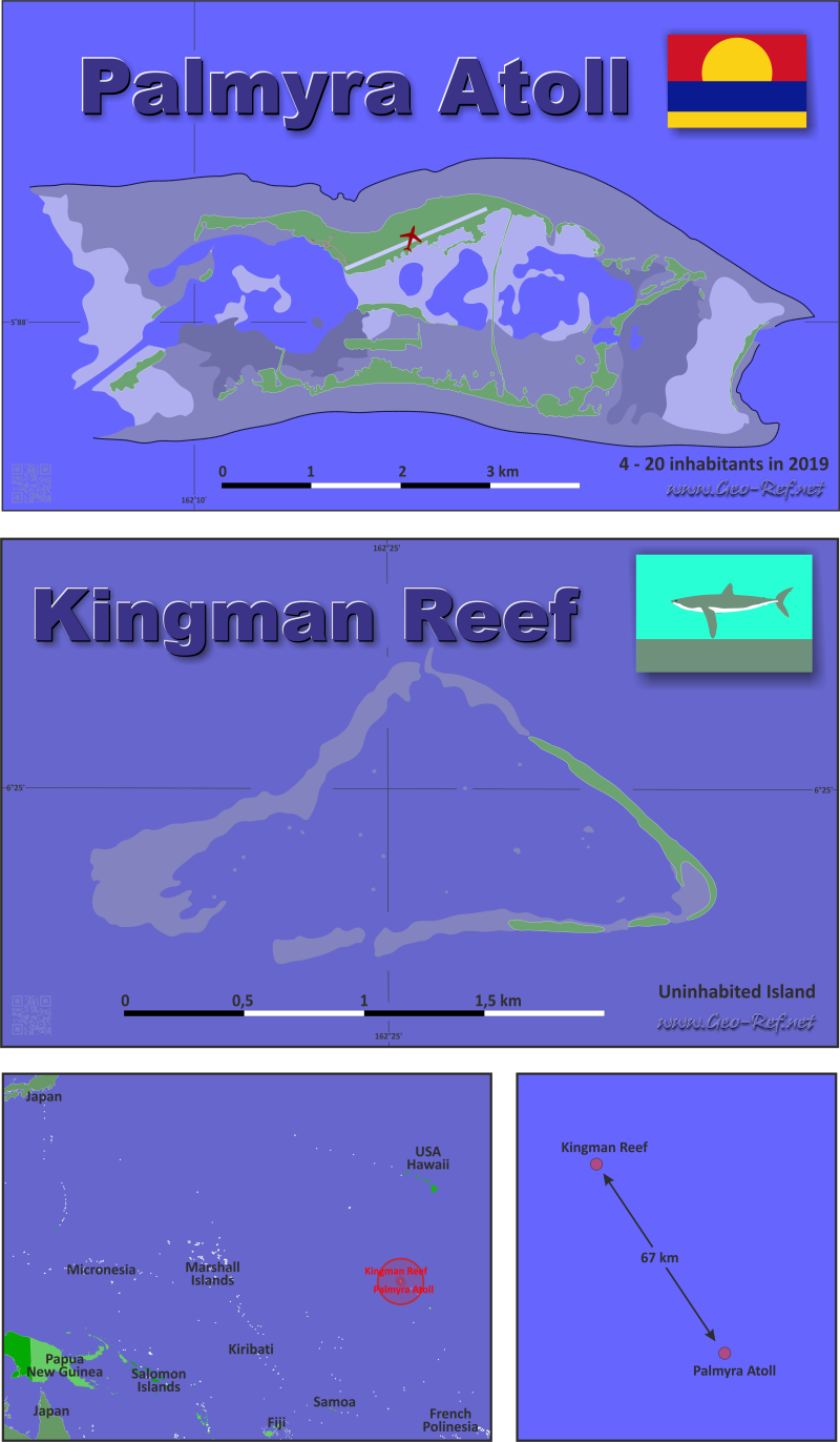 Map Kingman Reef - Administrative division - Population density 2019