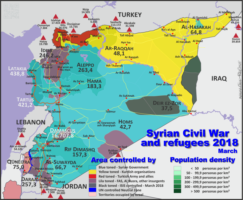 Situación Siria 2018 - Marzo